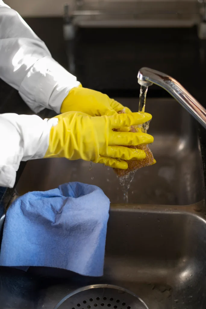 still life of cleaning tools zimproperty care